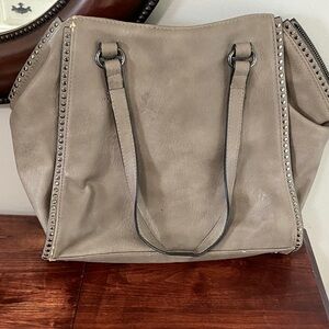 INC International Concepts Studded Beige Tote